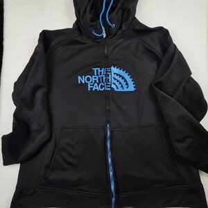 The North Face Black Cryptic Hoodie Hooded Jacket XXL Pockets Full Zip Outdoors